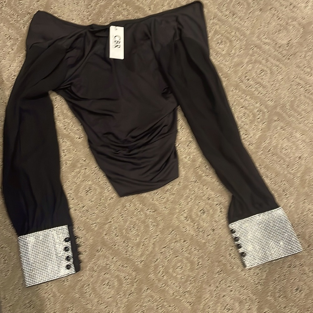 Black silk top with jazz from CBR
